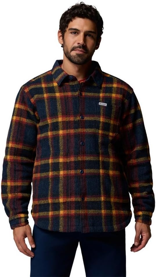image:imageColumbia Mens Hunter Arch Shirt JacketCollegiate Navy Track Plaid