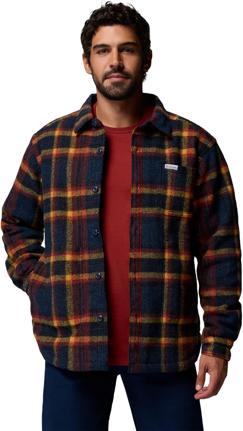 image:imageColumbia Mens Hunter Arch Shirt JacketCollegiate Navy Track Plaid