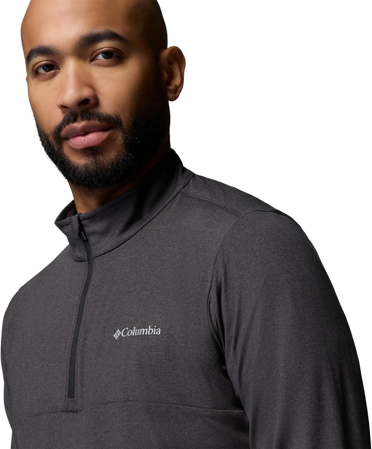 image:imageColumbia Mens Parsons Point Long Sleeve 14 ZipBlack Heather