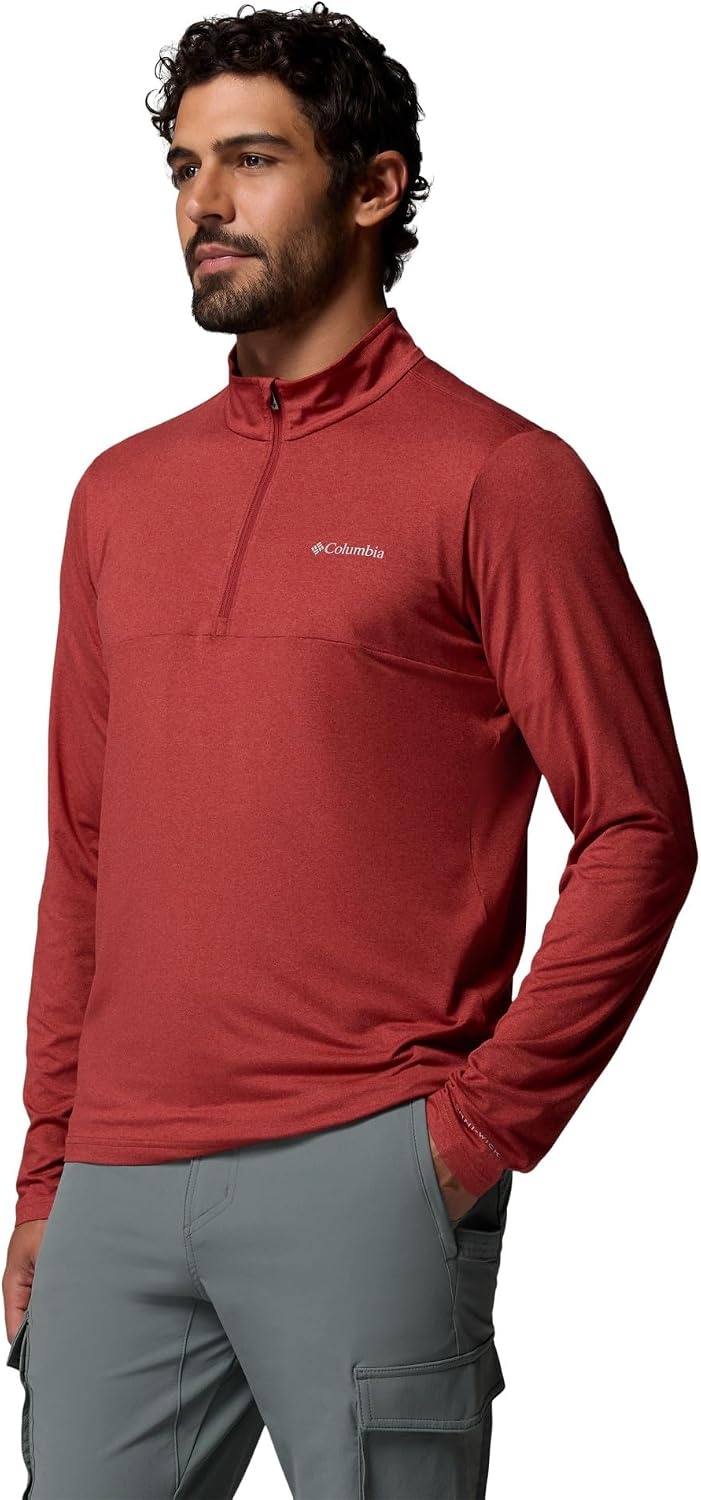 image:imageColumbia Mens Parsons Point Long Sleeve 14 ZipRed Oxide Heather