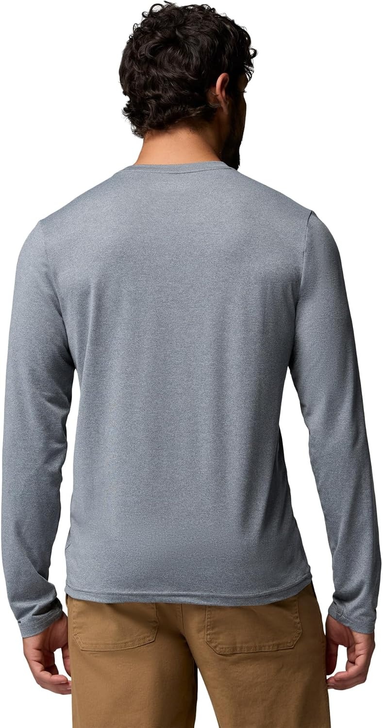 image:imageColumbia Mens Parsons Point Long Sleeve Graphic TeeCity Grey Heather Blocky Brand