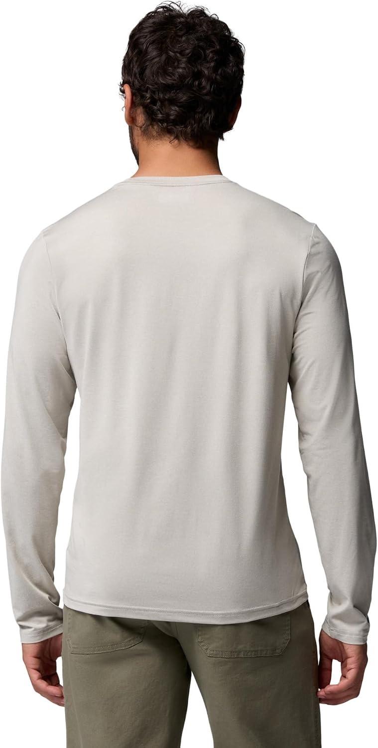 image:imageColumbia Mens Parsons Point Long Sleeve Graphic TeeDark Stone Heather Framed Peakscape