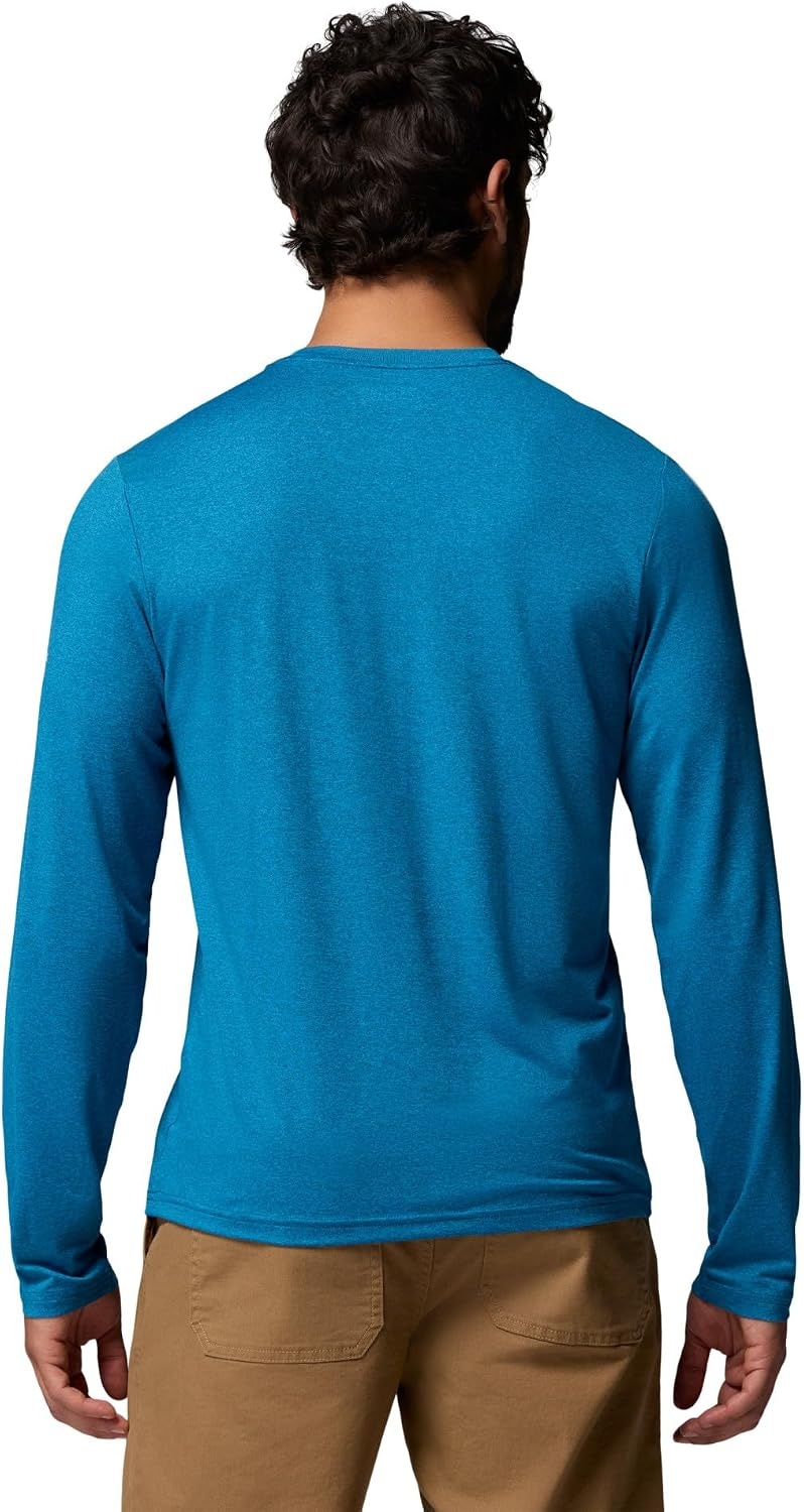 image:imageColumbia Mens Parsons Point Long Sleeve Graphic TeePhoenix Blue Heather Blocky Brand