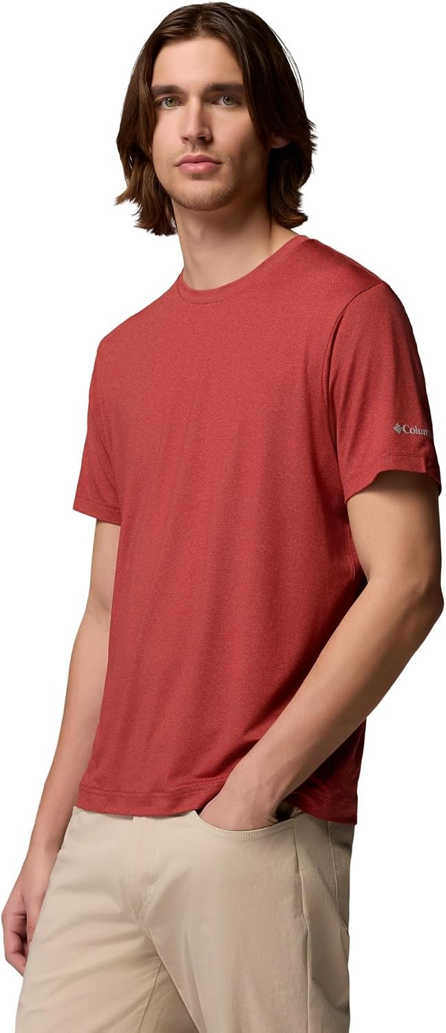 image:imageColumbia Mens Parsons Point Short Sleeve Logo TeeRed Oxide Heather