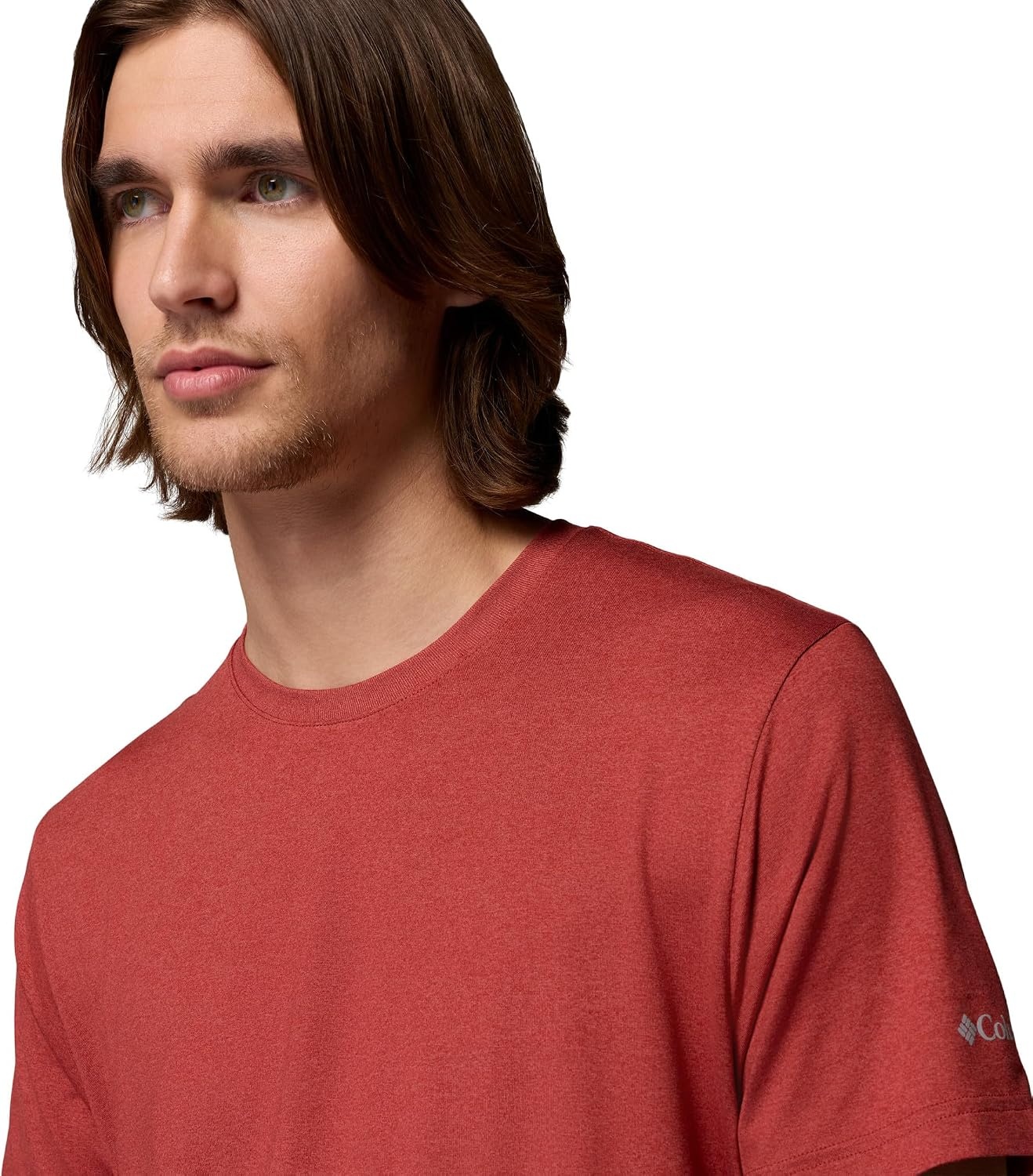 image:imageColumbia Mens Parsons Point Short Sleeve Logo TeeRed Oxide Heather