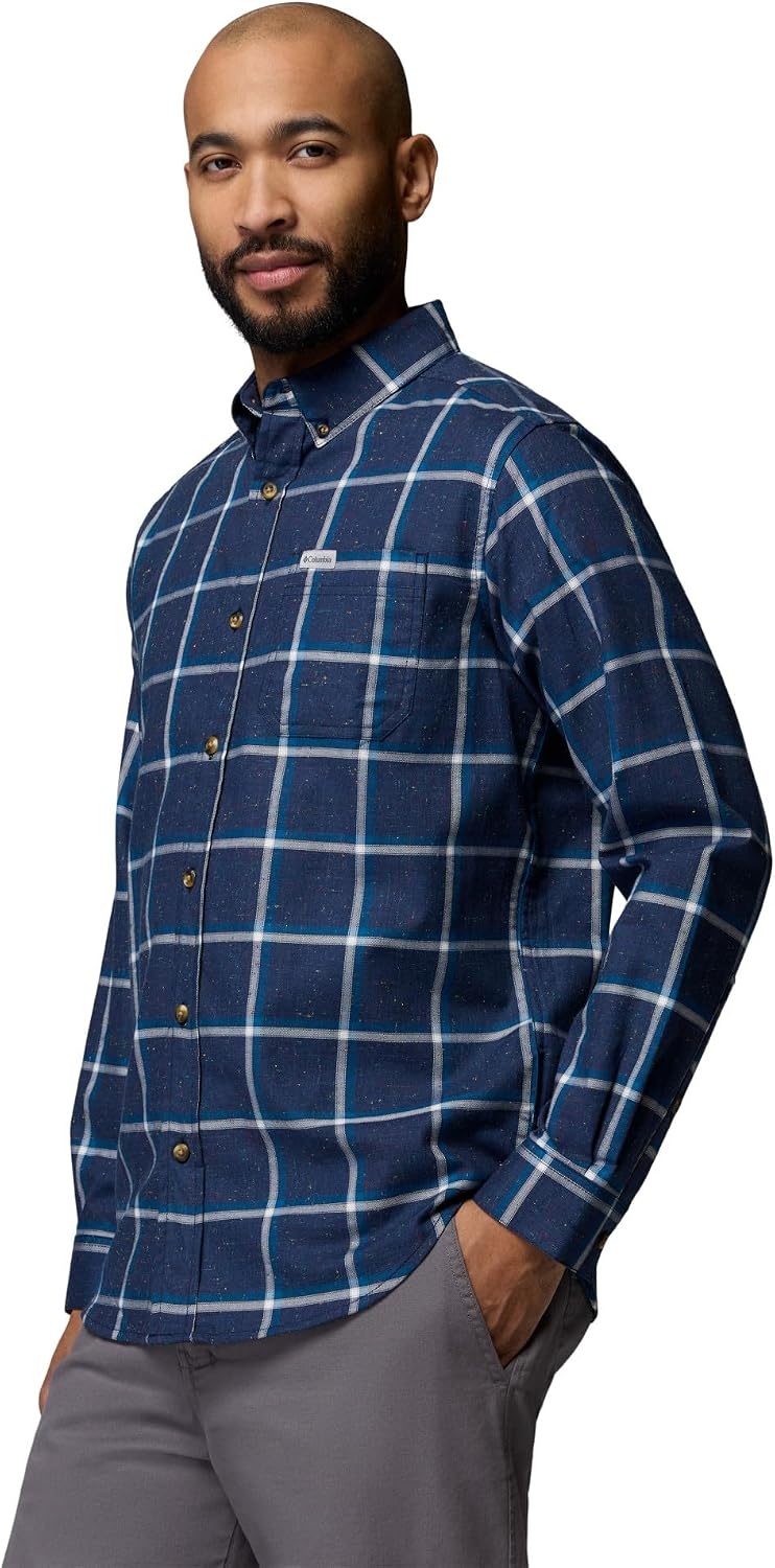 image:imageColumbia Mens Rapid Rivers II Long Sleeve ShirtColl Navy Windowpane ConfettiWhite