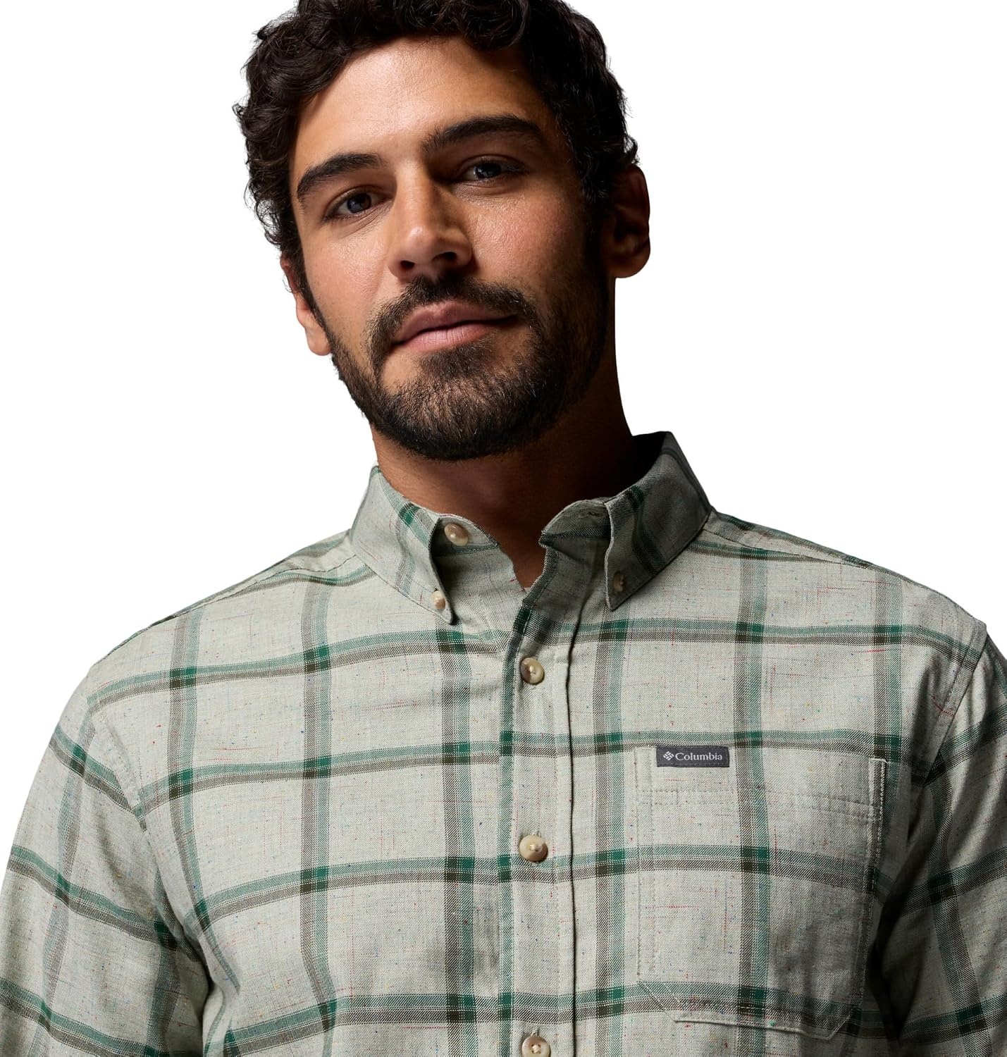 image:imageColumbia Mens Rapid Rivers II Long Sleeve ShirtSafari Windowpane Confetti