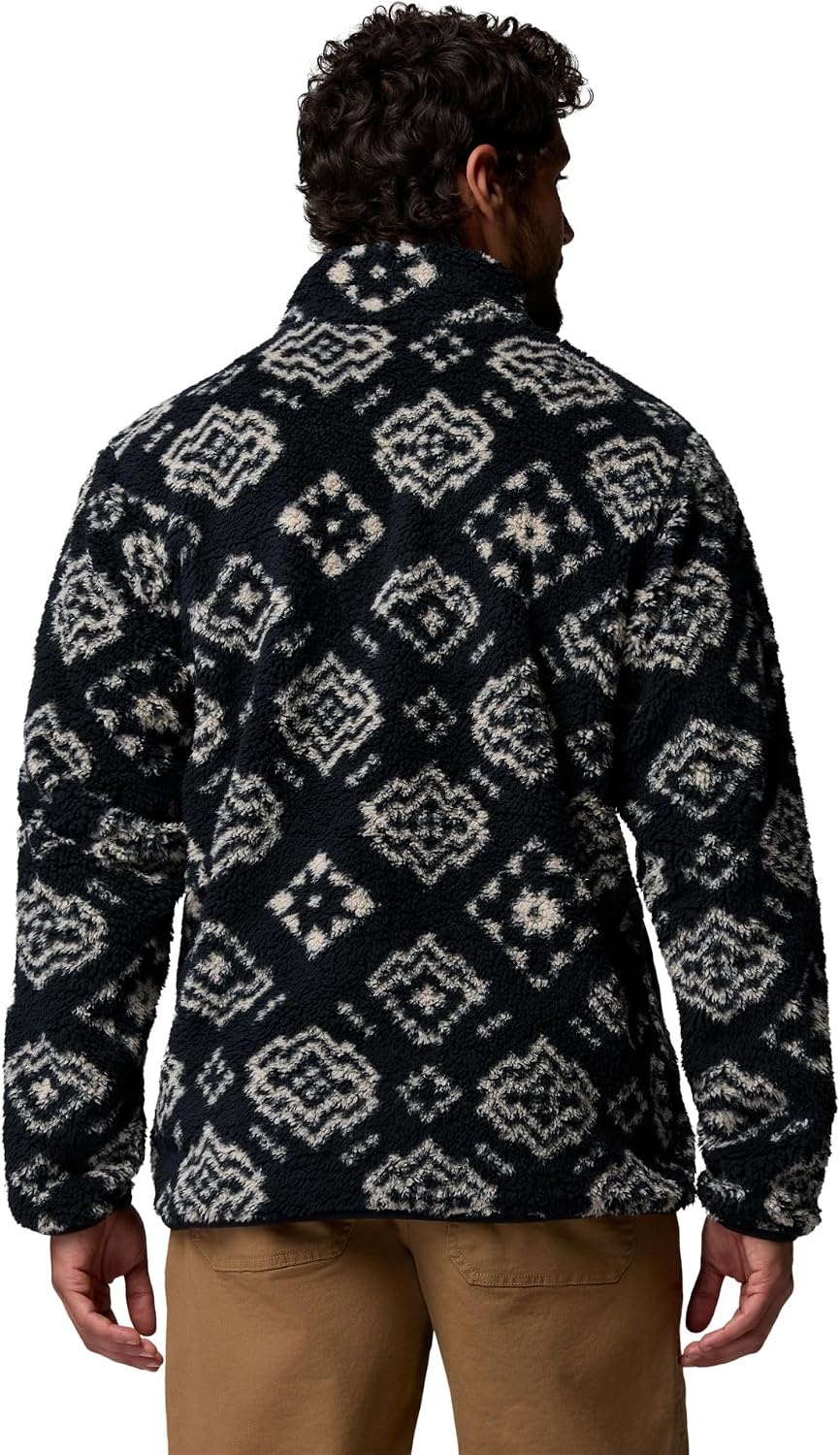 image:imageColumbia Mens Rugged Ridge High Pile Half ZipBlack Checked OutBlack