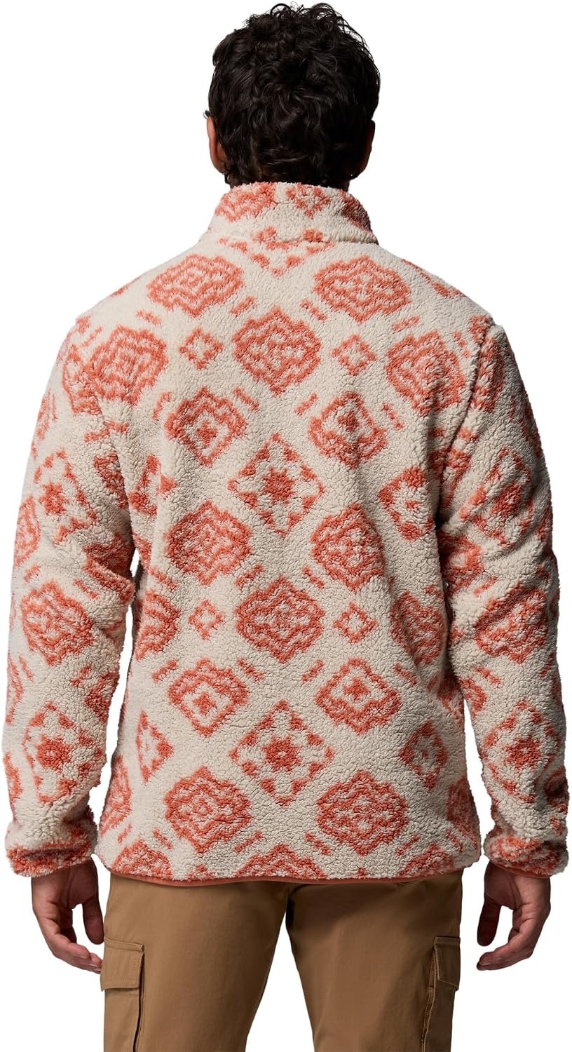 image:imageColumbia Mens Rugged Ridge High Pile Half ZipDark Stone Checked OutTeak Brown