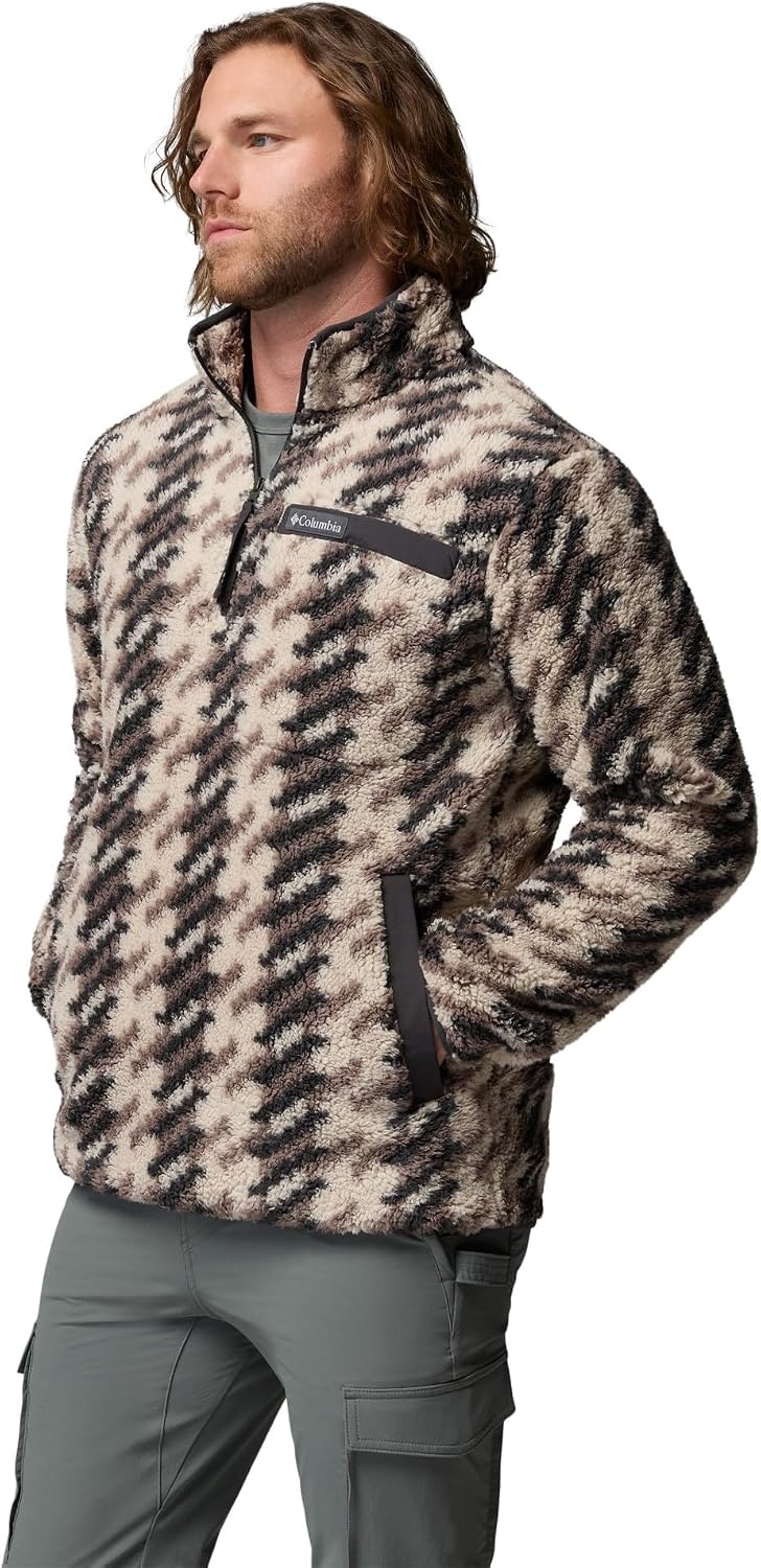 image:imageColumbia Mens Rugged Ridge High Pile Half ZipDark Stone Twills