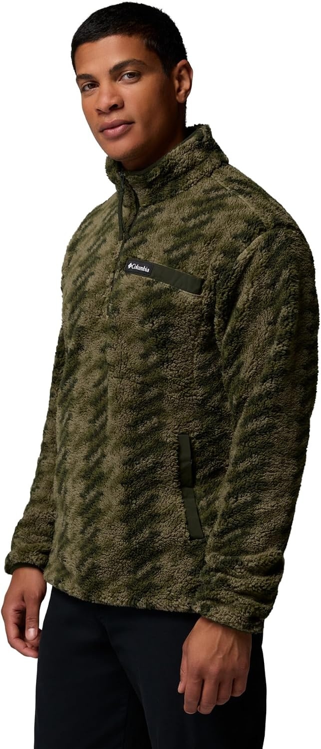 image:imageColumbia Mens Rugged Ridge High Pile Half ZipStone Green TwillsGreenscape
