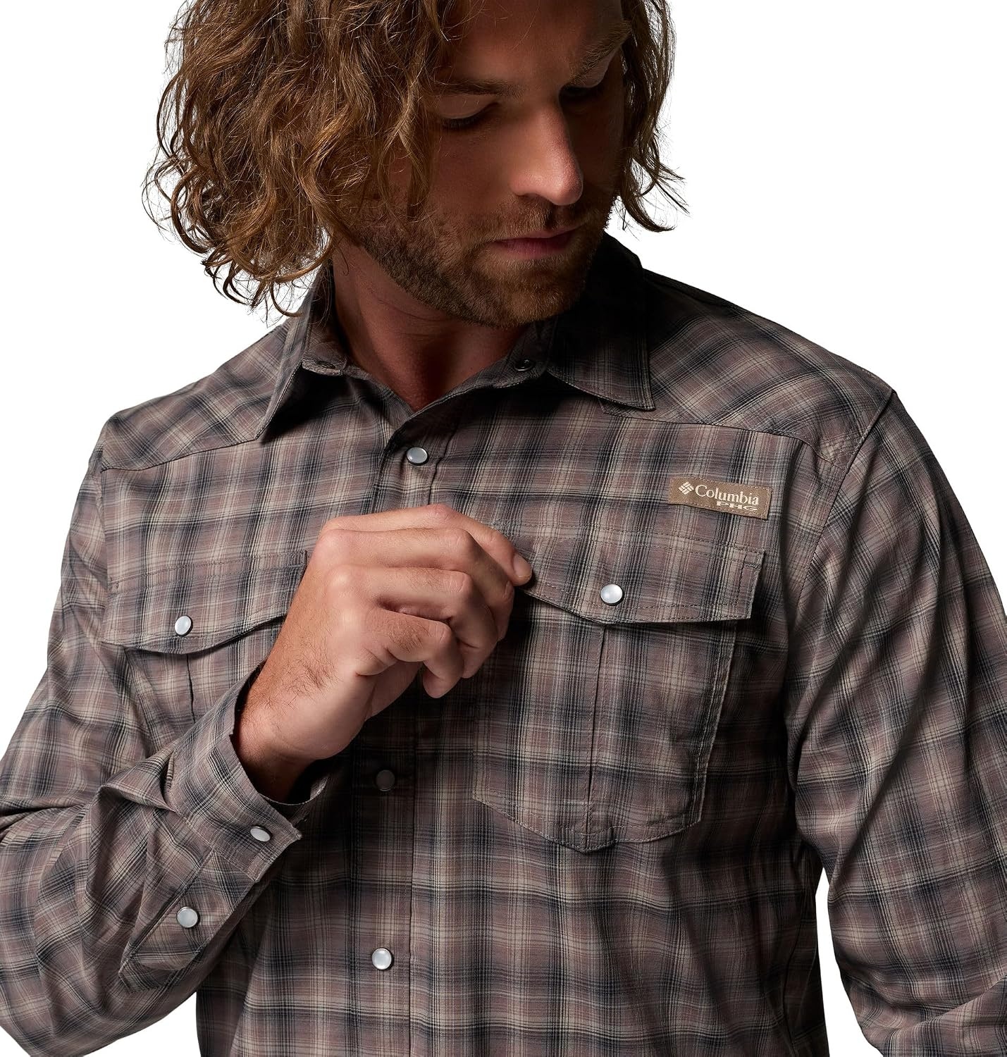 image:imageColumbia Mens Saddle Point II Long Sleeve Western ShirtCity Grey