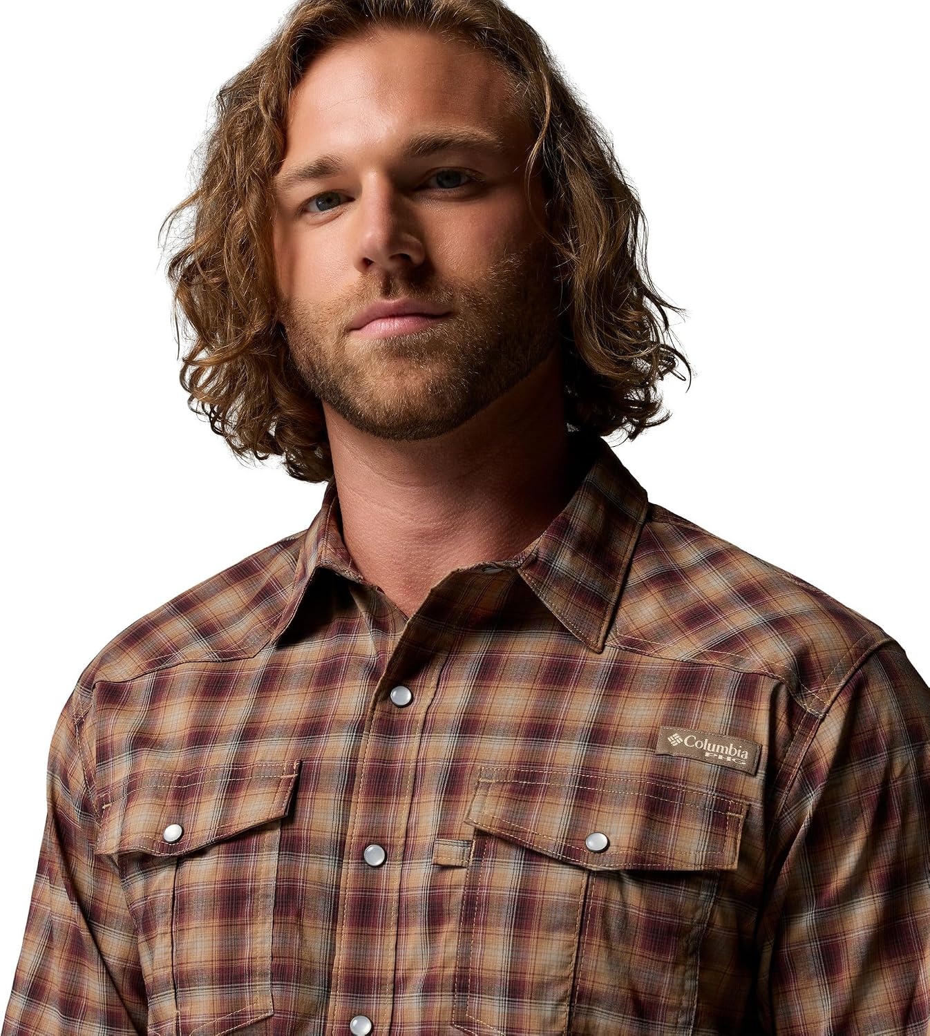image:imageColumbia Mens Saddle Point II Long Sleeve Western ShirtRed Rocks