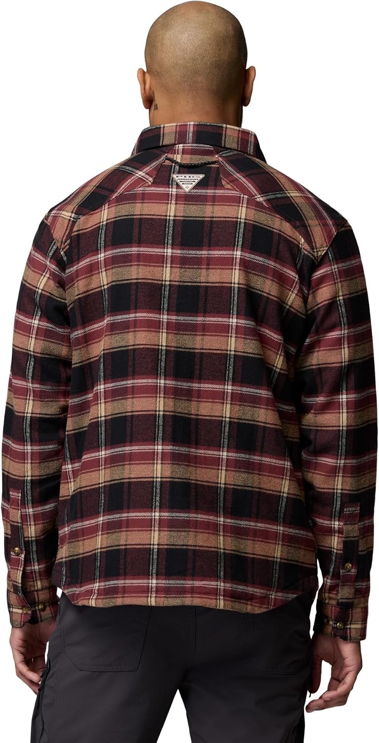 image:imageColumbia Mens Saddle Point Warm Lined FlannelBlackRoundup Plaid