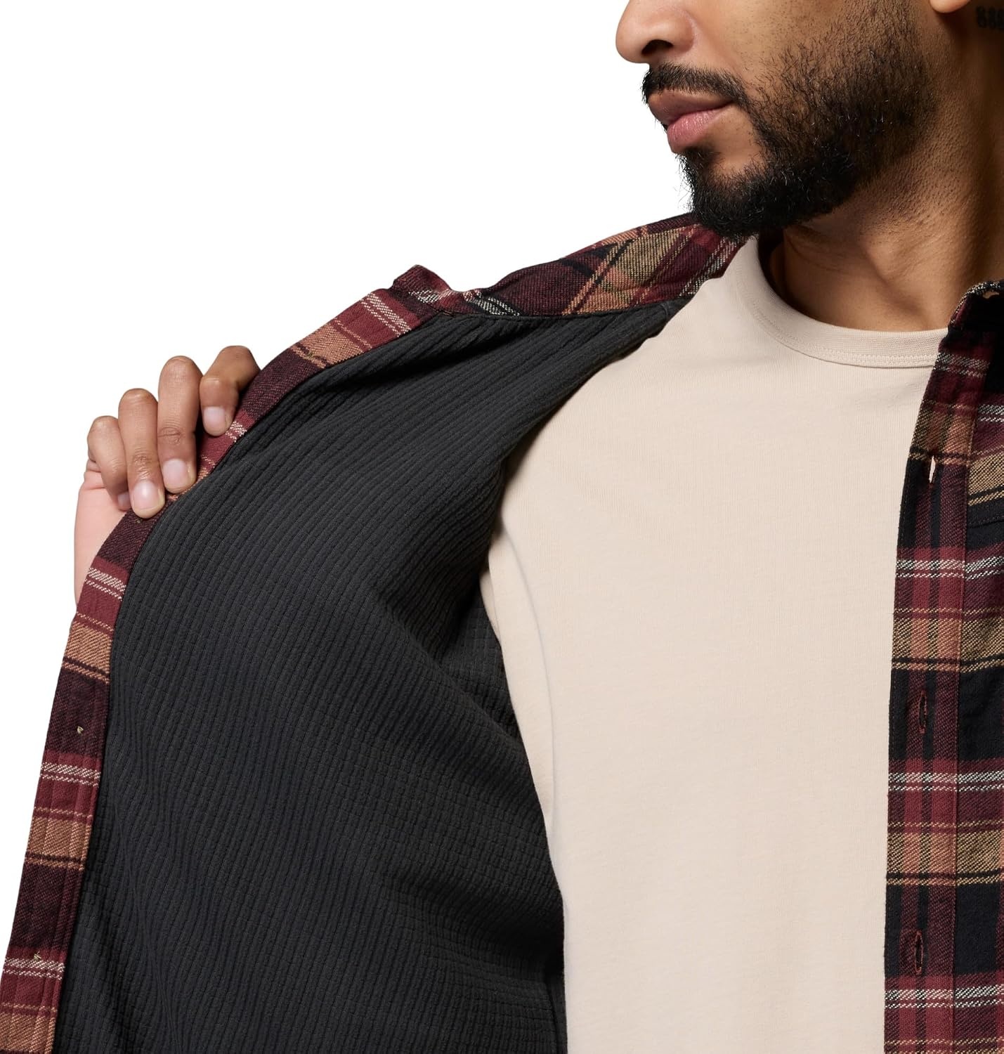 image:imageColumbia Mens Saddle Point Warm Lined FlannelBlackRoundup Plaid