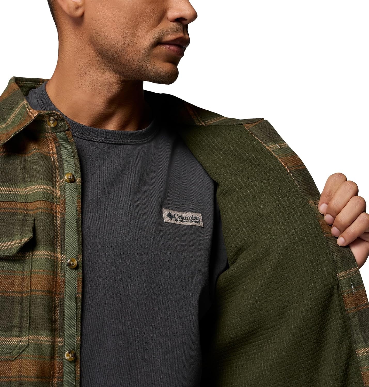 image:imageColumbia Mens Saddle Point Warm Lined FlannelGreenscapeRoundup Plaid