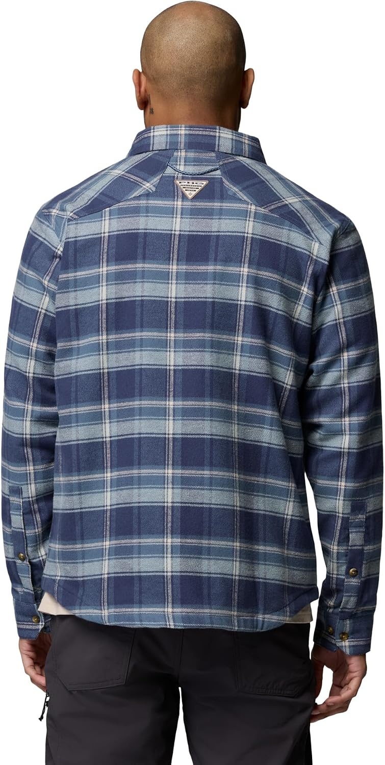 image:imageColumbia Mens Saddle Point Warm Lined FlannelNocturnalRoundup Plaid