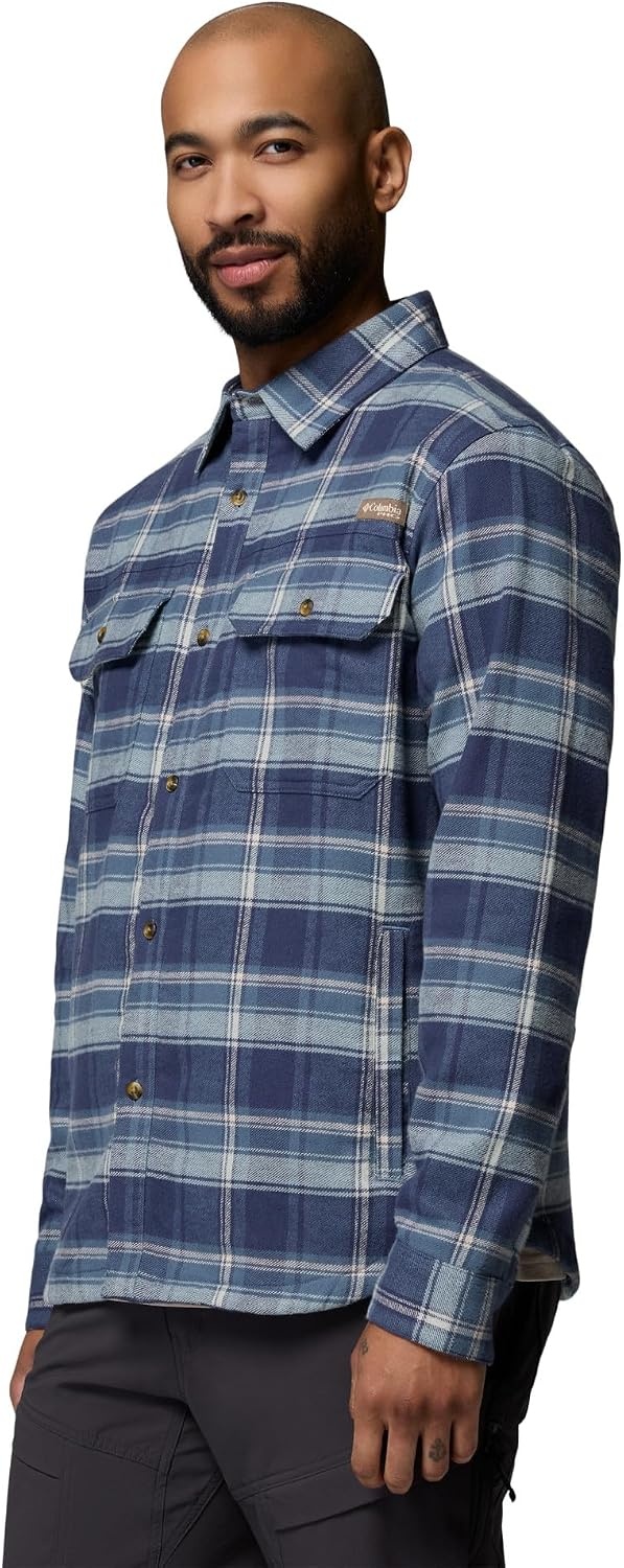 image:imageColumbia Mens Saddle Point Warm Lined FlannelNocturnalRoundup Plaid