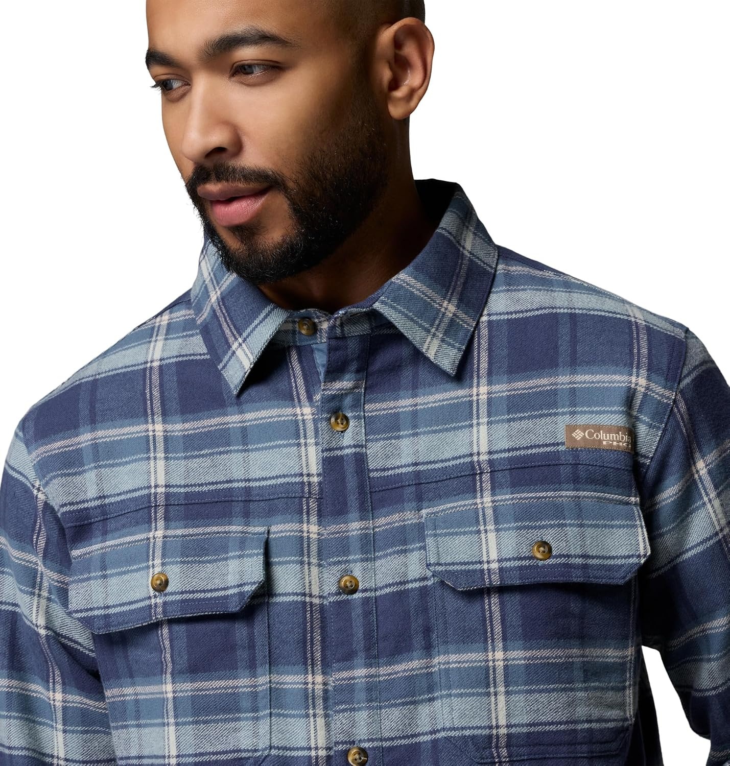 image:imageColumbia Mens Saddle Point Warm Lined FlannelNocturnalRoundup Plaid
