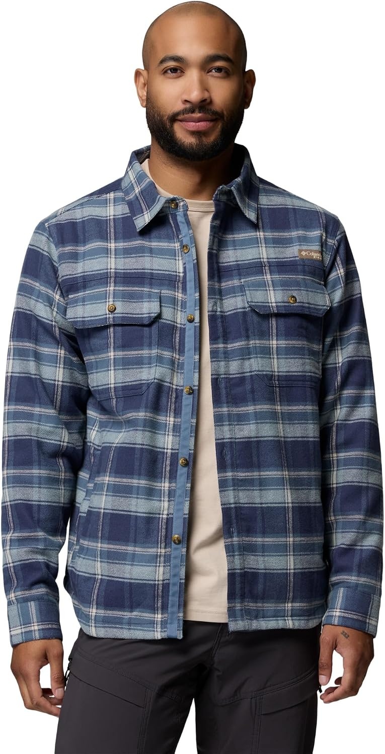 image:imageColumbia Mens Saddle Point Warm Lined FlannelNocturnalRoundup Plaid