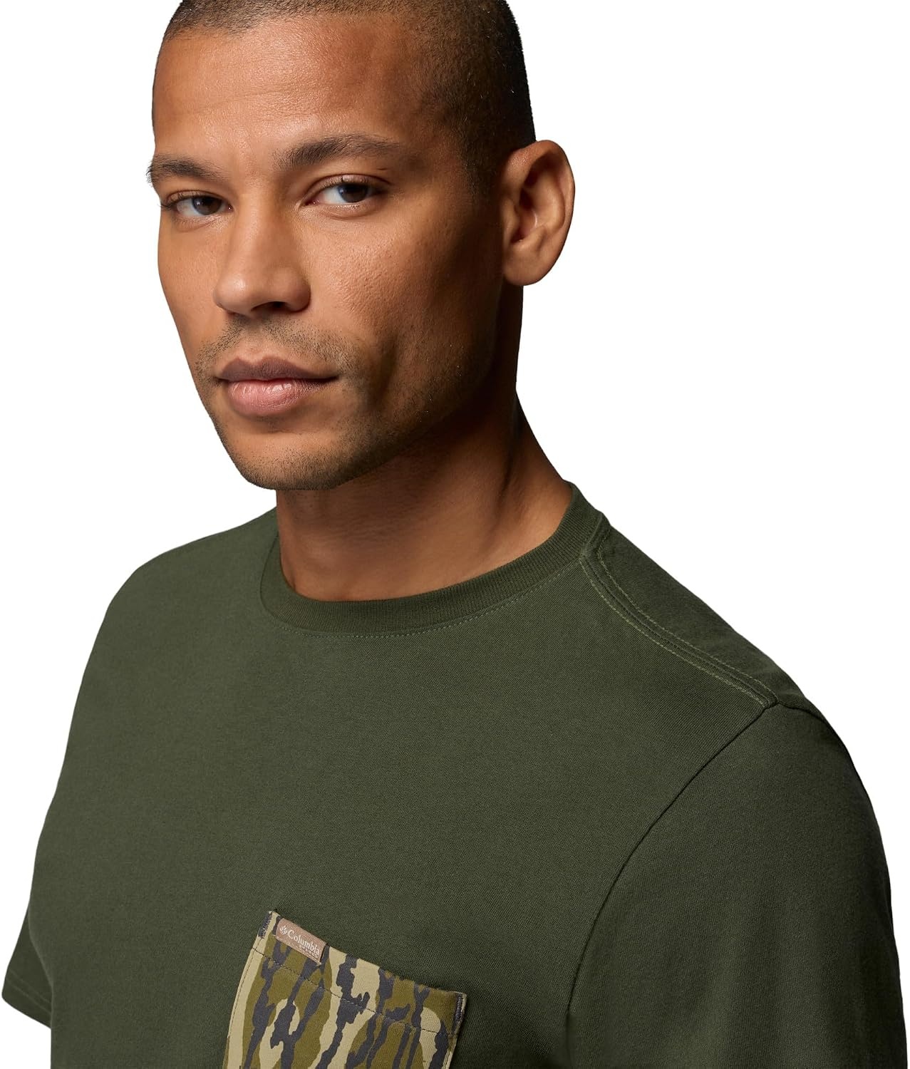 image:imageColumbia Mens Sharptail Camo Pocket TeeSurplus Green