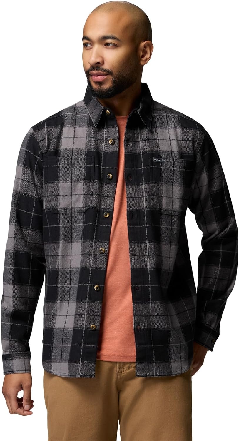 image:imageColumbia Pitchstone Stretch FlannelBlack Macro TartanBlack