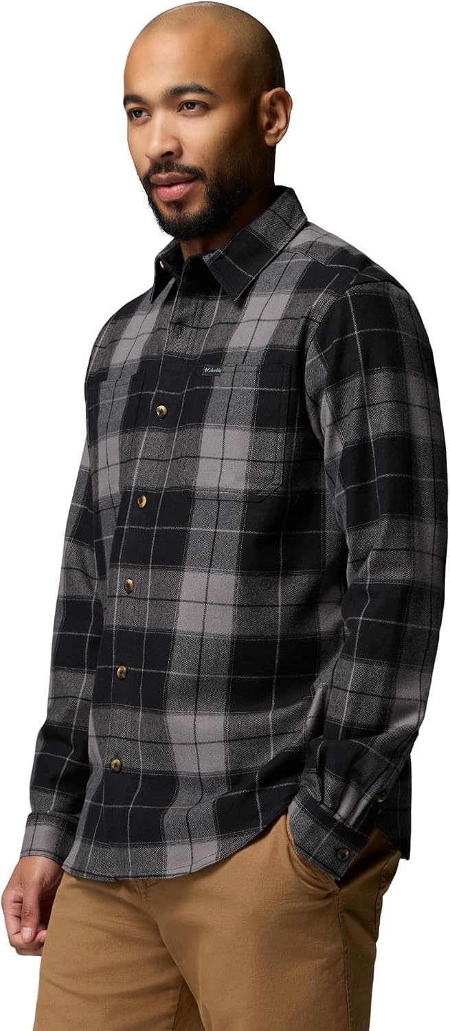 image:imageColumbia Pitchstone Stretch FlannelBlack Macro TartanBlack