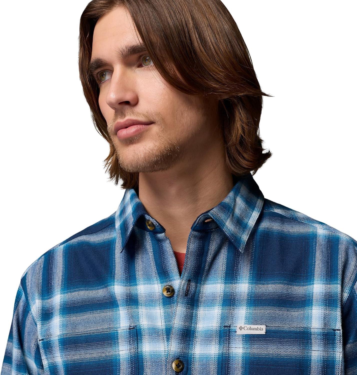 image:imageColumbia Pitchstone Stretch FlannelCollegiate Navy Twilights OmbreCollegiate Navy