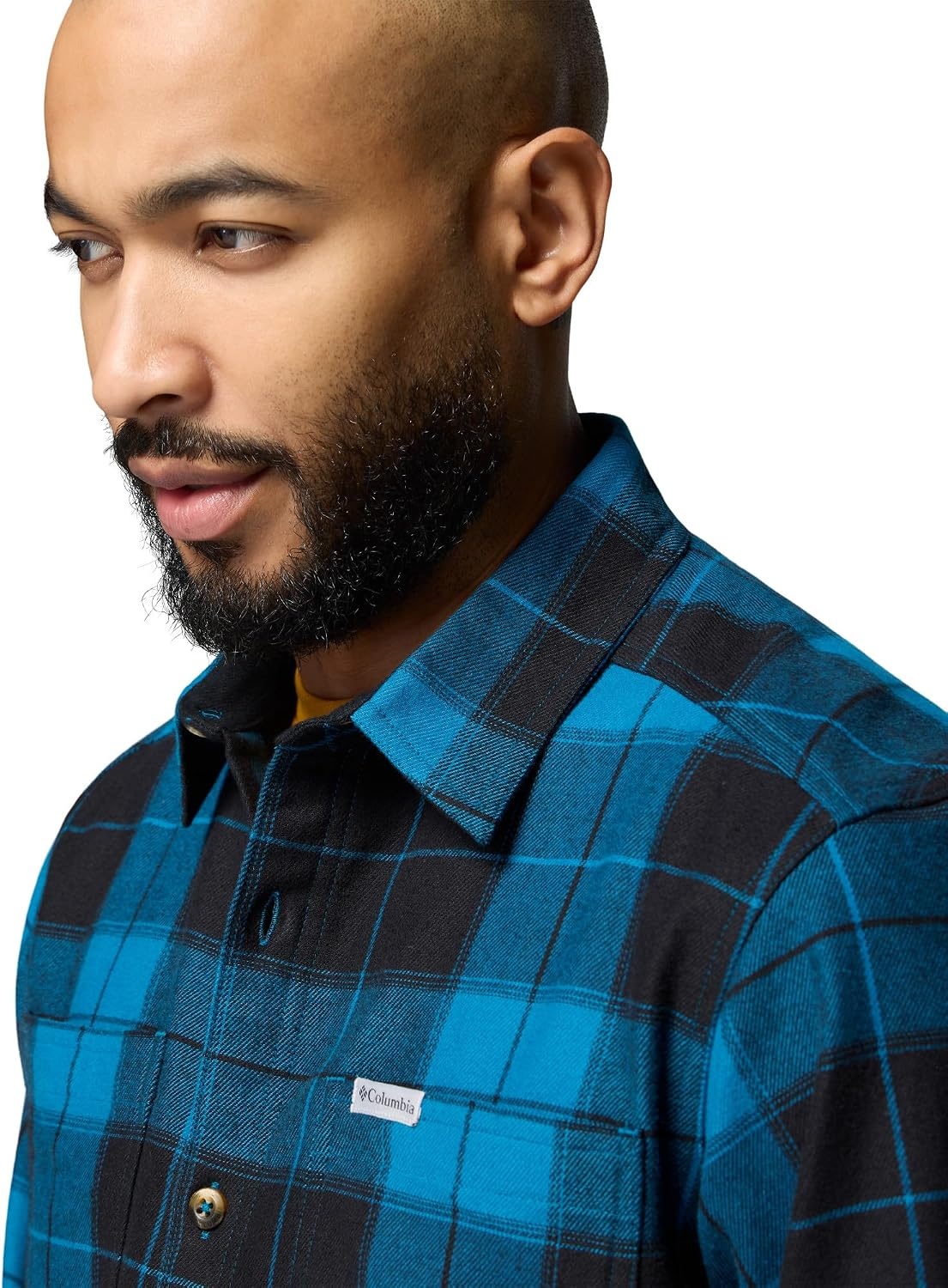 image:imageColumbia Pitchstone Stretch FlannelPhoenix Blue Macro TartanBlack