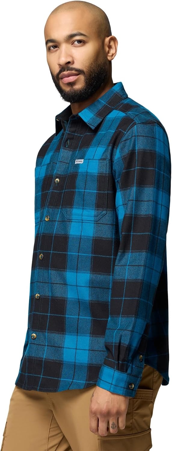 image:imageColumbia Pitchstone Stretch FlannelPhoenix Blue Macro TartanBlack