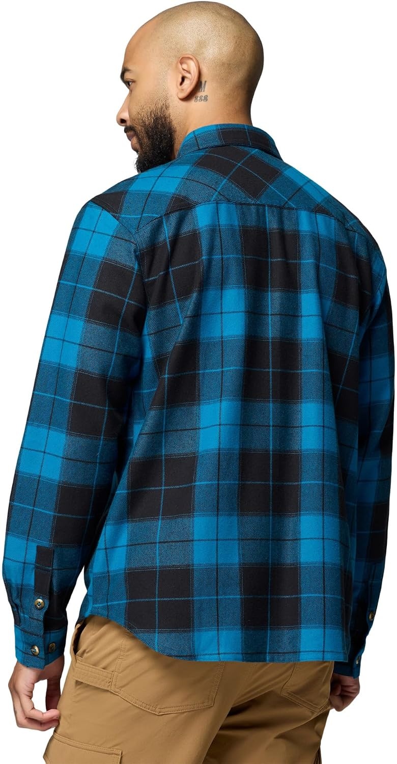image:imageColumbia Pitchstone Stretch FlannelPhoenix Blue Macro TartanBlack