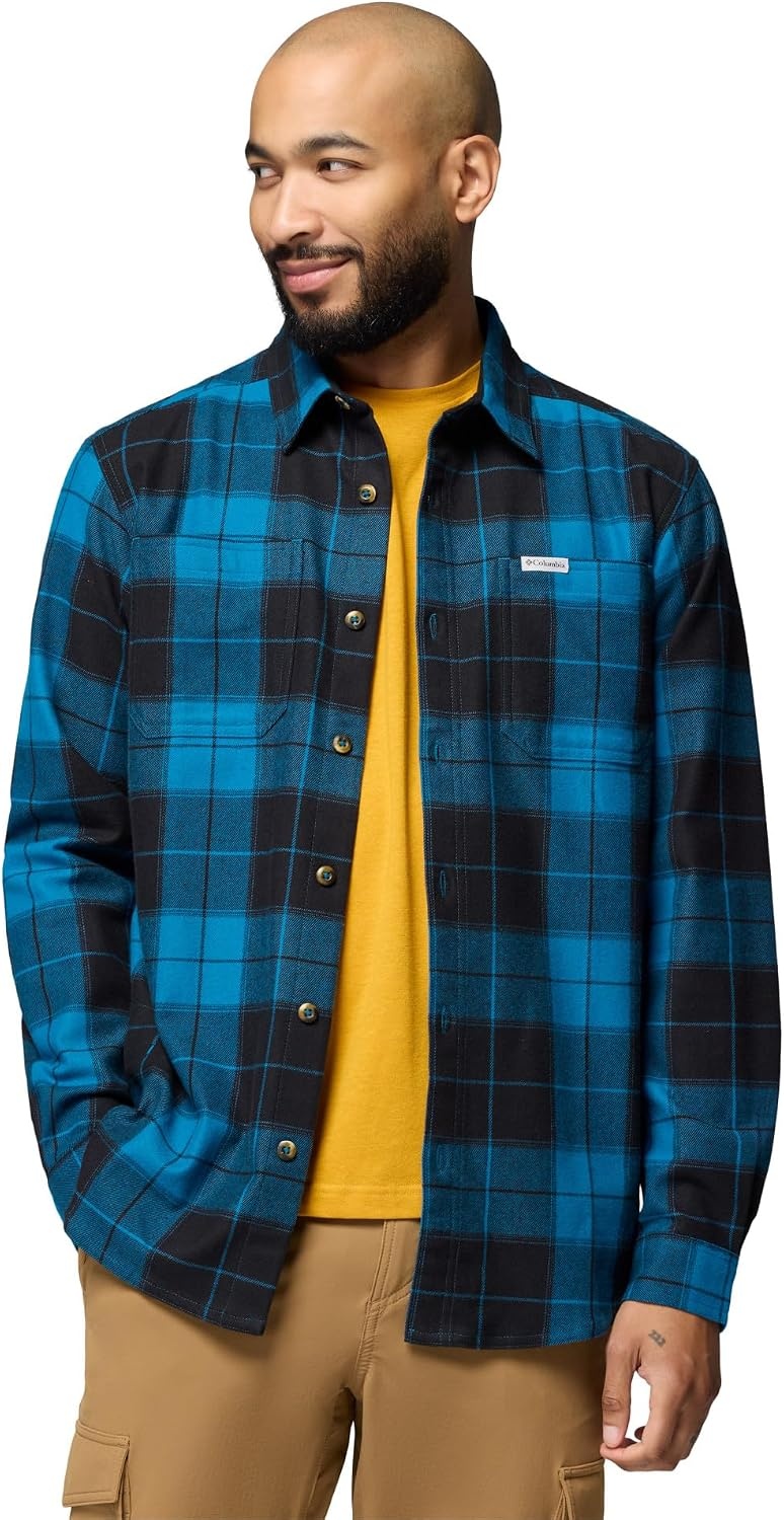 image:imageColumbia Pitchstone Stretch FlannelPhoenix Blue Macro TartanBlack