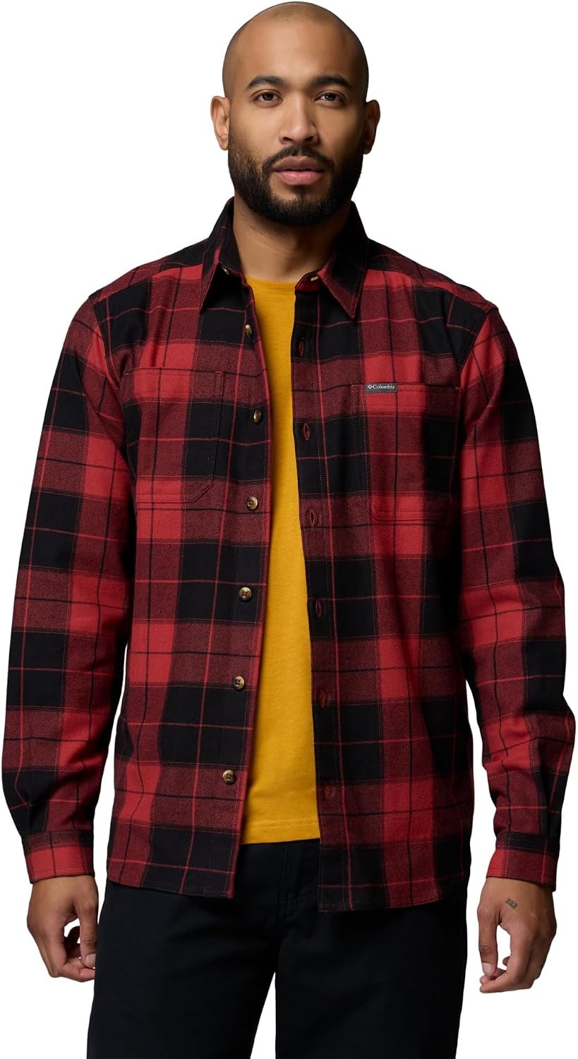 image:imageColumbia Pitchstone Stretch FlannelRed Oxide Macro TartanBlack