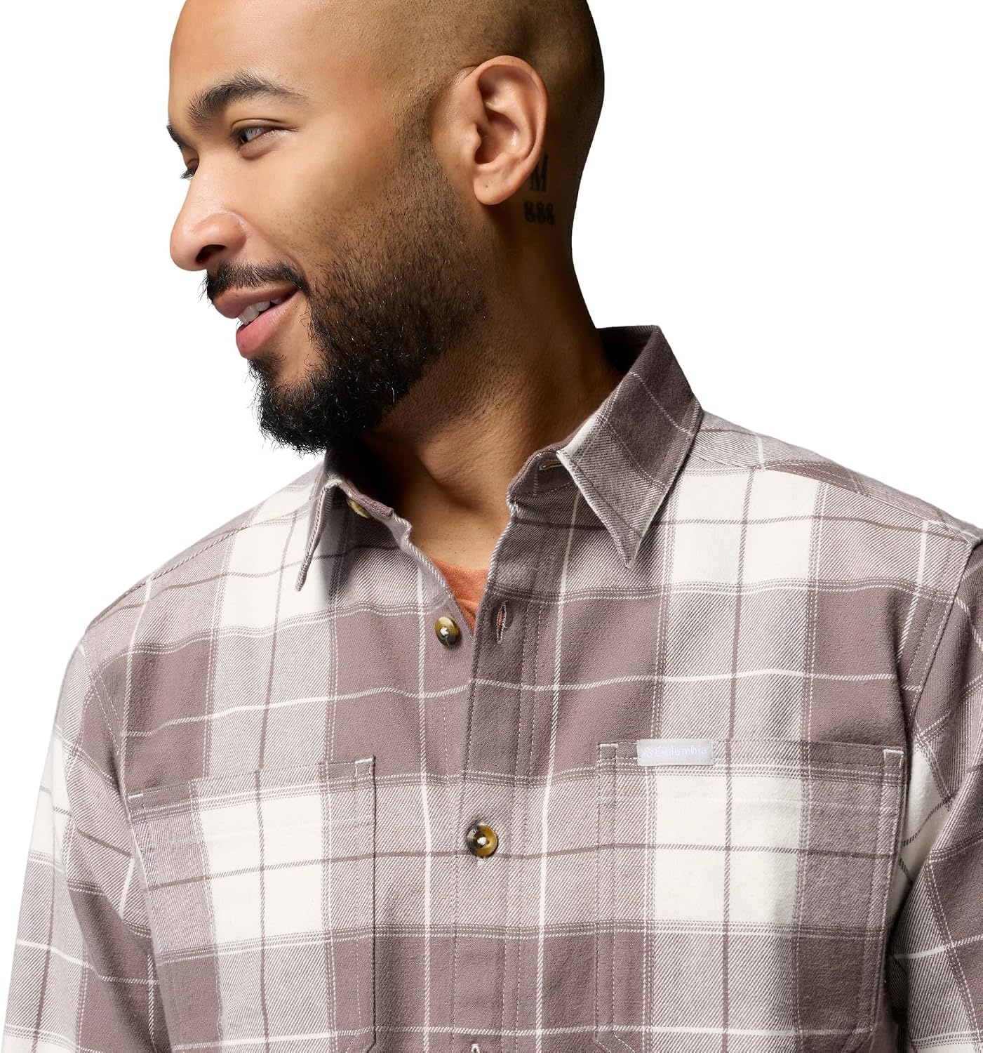 image:imageColumbia Pitchstone Stretch FlannelSea Salt Macro TartanIron