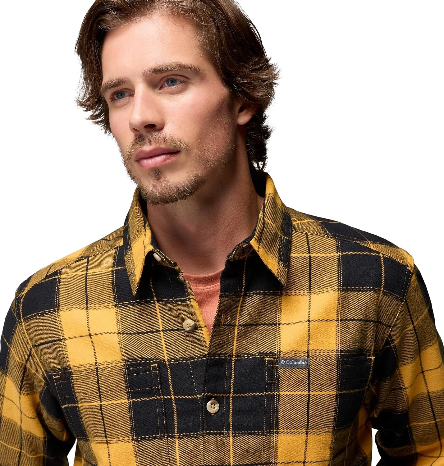 image:imageColumbia Pitchstone Stretch FlannelSquash Macro TartanBlack