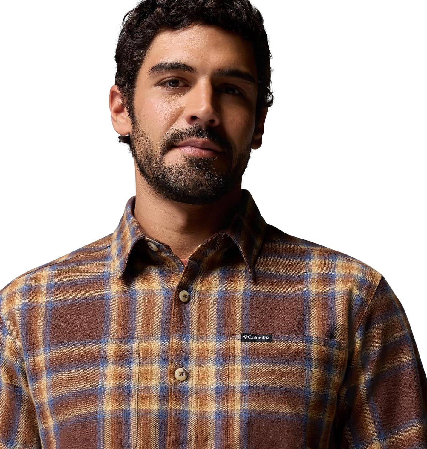 image:imageColumbia Pitchstone Stretch FlannelTobacco Twilights OmbreTobacco