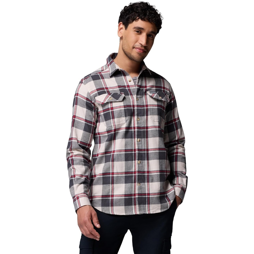image:imageColumbia Flare Gun Stretch FlannelDark Stone Trails Edge Plaid