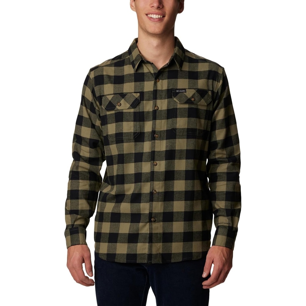 image:imageColumbia Flare Gun Stretch FlannelStone Green Buffalo Check