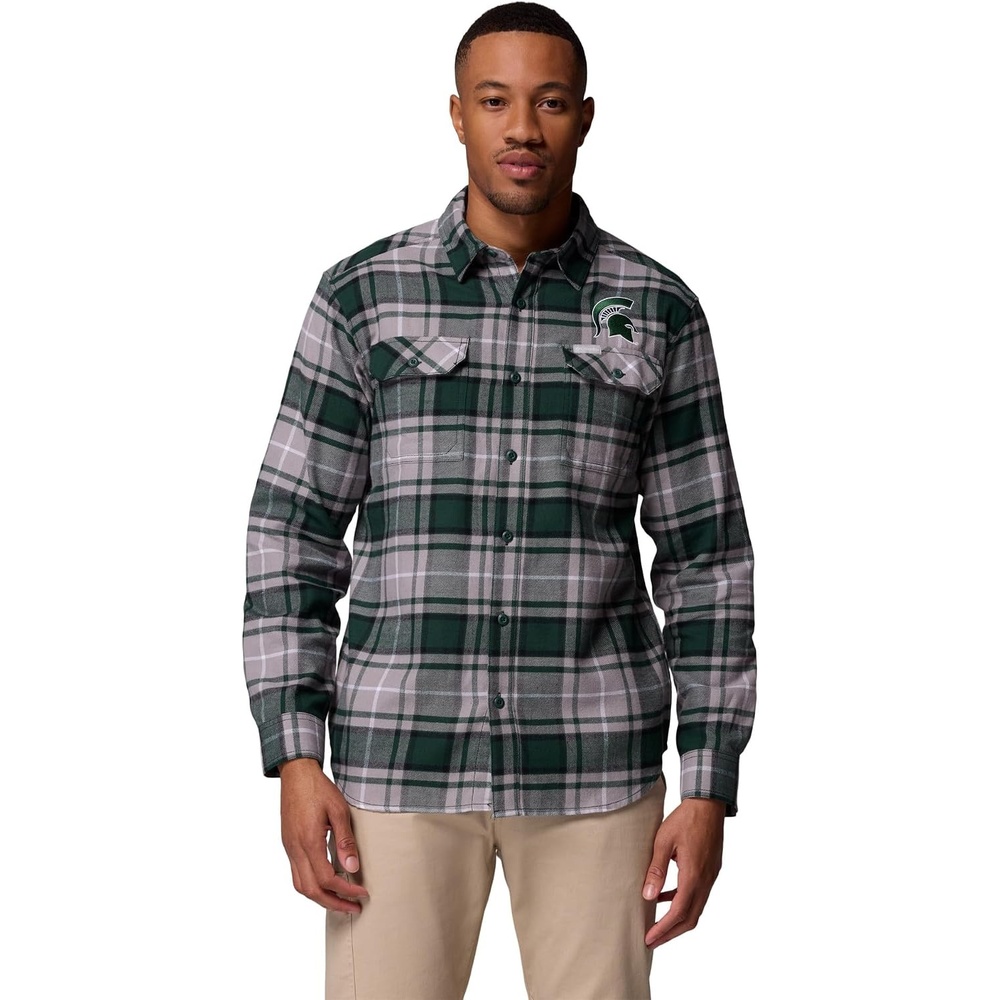 image:imageColumbia Mens Collegiate Flare Gun Flannel Long Sleeve ShirtMs Spruce Tartan