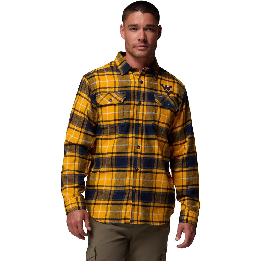 image:imageColumbia Mens Collegiate Flare Gun Flannel Long Sleeve ShirtWv Mlb Gold Tartan