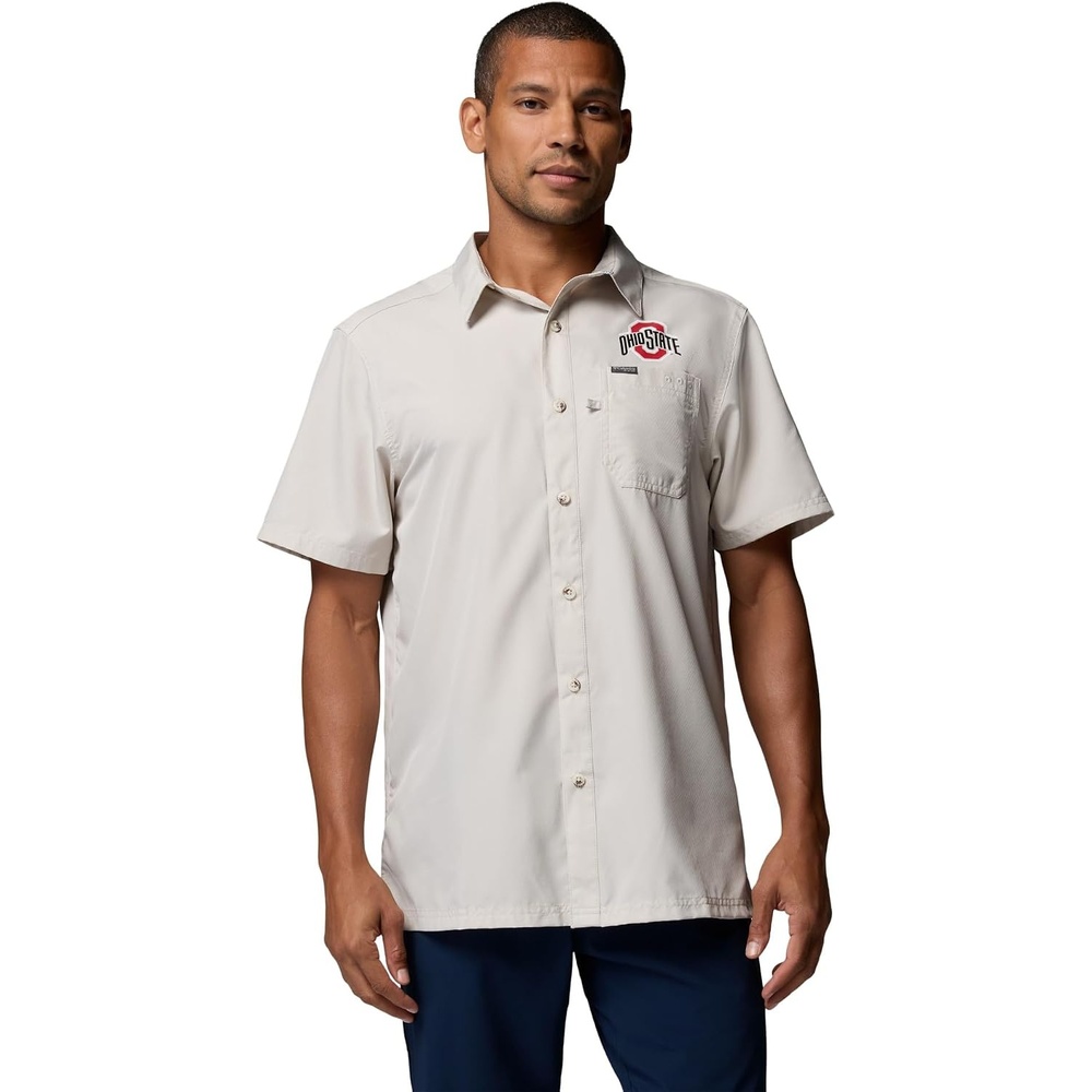 image:imageColumbia Mens Collegiate Slack Tide Camp ShirtOs Dark Stone