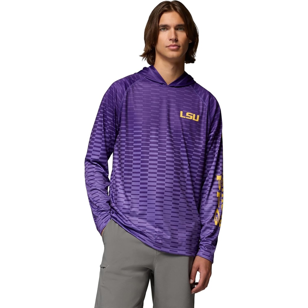 image:imageColumbia Mens Collegiate Super Terminal Tackle HoodieLsu  Vivid Purple