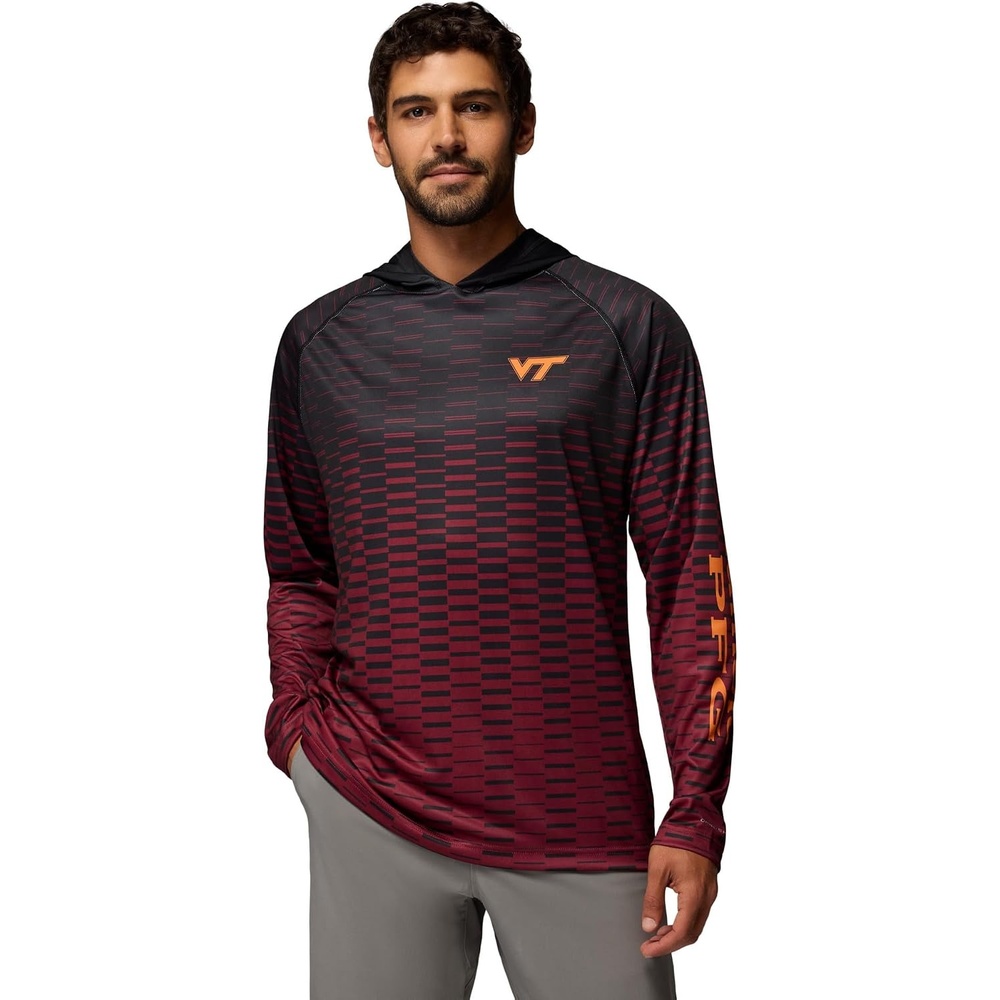 image:imageColumbia Mens Collegiate Super Terminal Tackle HoodieVt BlackDeep Maroon
