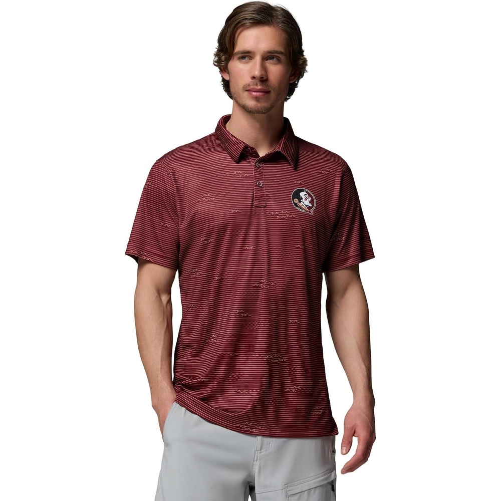 image:imageColumbia Mens Collegiate Super Terminal Tackle PoloFsu Cabernet