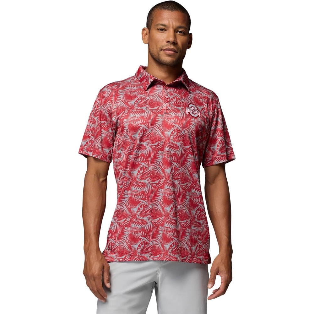 image:imageColumbia Mens Collegiate Super Terminal Tackle PoloOs Intense Red Roosters