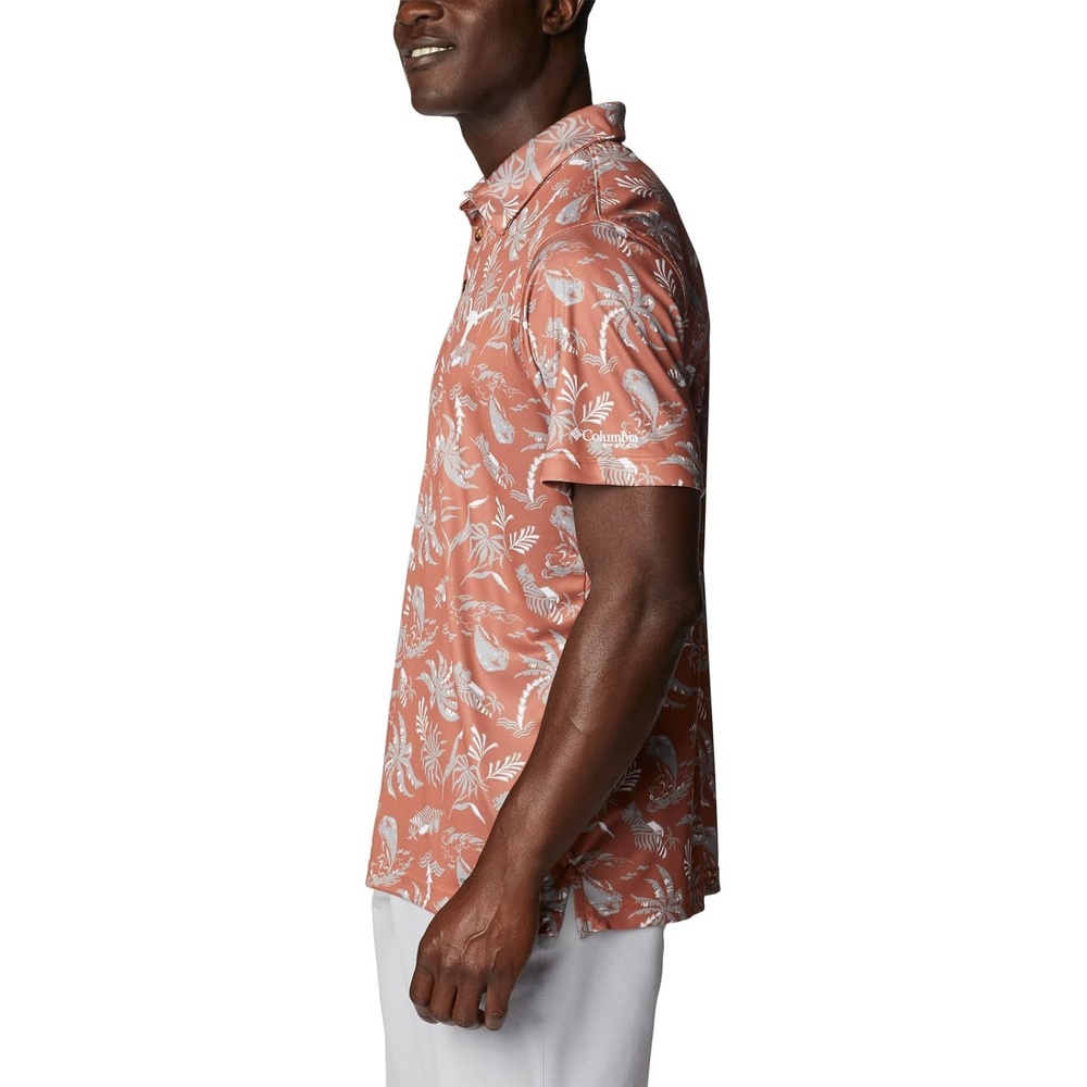 image:imageColumbia Mens Collegiate Super Terminal Tackle PoloTex Cedar Dorado Isle Print