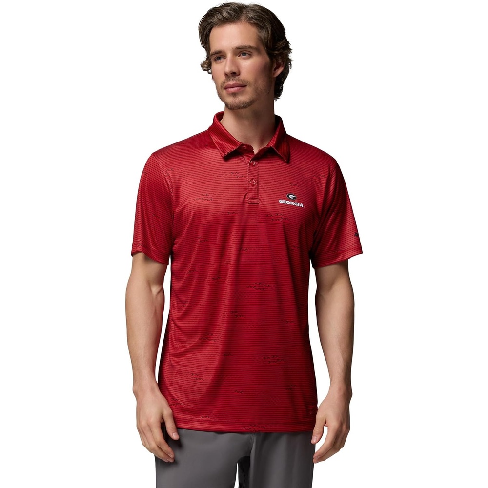 image:imageColumbia Mens Collegiate Super Terminal Tackle PoloUga Bright Red