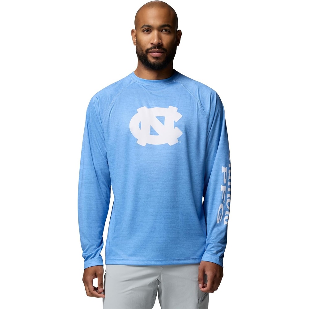 image:imageColumbia Mens Collegiate Terminal Tackle Heather Long Sleeve ShirtNc White Cap Heather