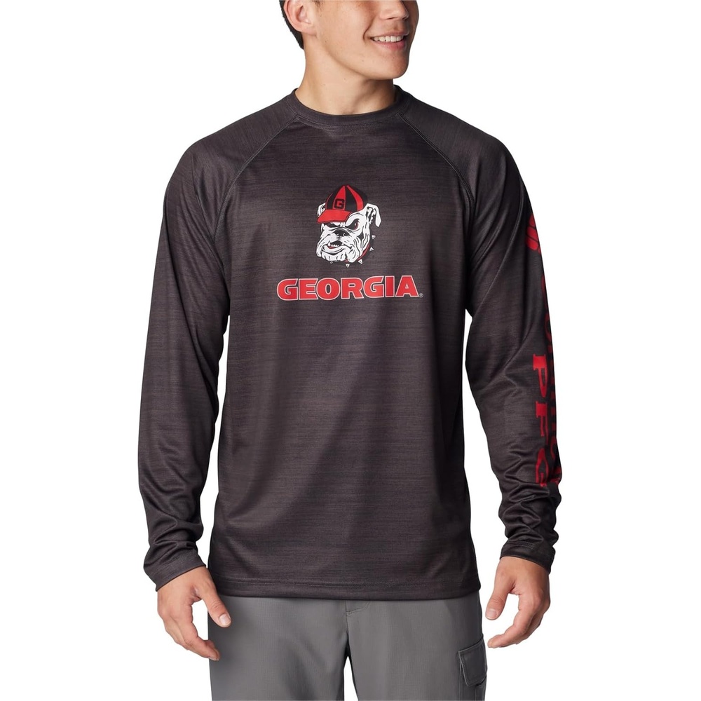 image:imageColumbia Mens Collegiate Terminal Tackle Heather Long Sleeve ShirtUga Shark Heather