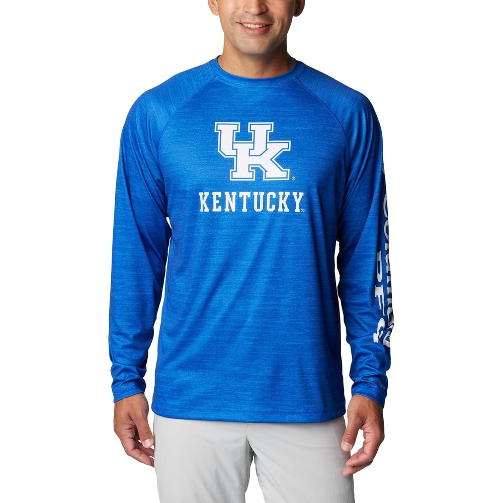 image:imageColumbia Mens Collegiate Terminal Tackle Heather Long Sleeve ShirtUk Azul Heather